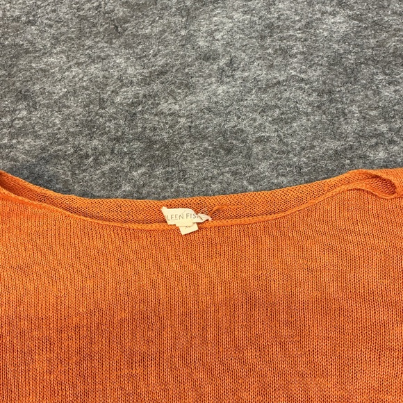 Eileen Fisher Lightweight Orange Crewneck Sweater Size XL - Picture 2 of 4